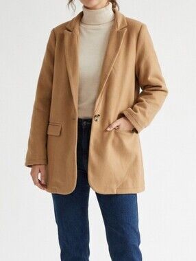 Camel Blazer Jacket Size L